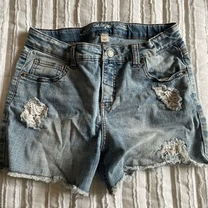 Light blue jean shorts. Perfect for summer.